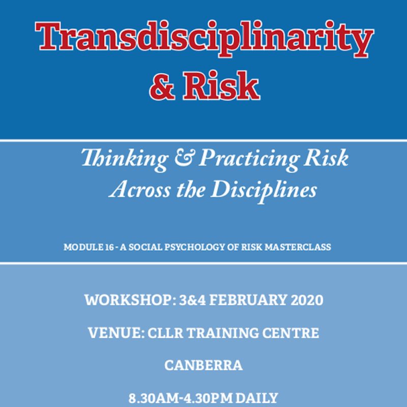 CLLR - Transdisciplinarity and Risk Unit 16 Master Class