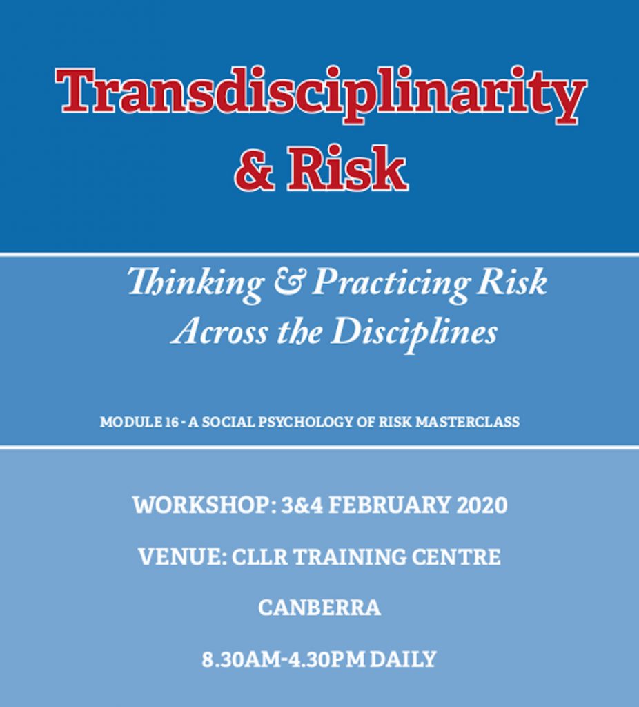 CLLR - Transdisciplinarity and Risk Unit 16 Master Class