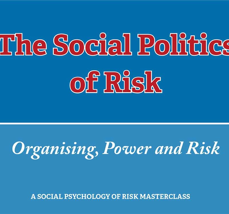 CLLR - SPoR The Social Politics of Risk Workshop 15, 16, 17 August 2018